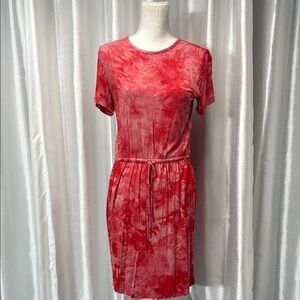 Calvin Klein Red Tie-Dye Women's Dress Size 8